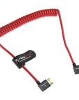 Alvin's Cables 8K 2.1 HDMI Cable 48Gbps 8K@60Hz 4K@120Hz High Speed Braided Coiled Cable for Sony A7 A9, BMPCC, for Canon C70, for Atomos Ninja, for Feelworld, Left to Left Angle, Red