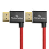 Alvin's Cables 8K 2.1 HDMI Cable 48Gbps 8K@60Hz 4K@120Hz High Speed Braided Coiled Cable for Sony A7 A9, BMPCC, for Canon C70, for Atomos Ninja, for Feelworld, Left to Left Angle, Red