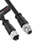 Alvin's Cables M12 X-Code 8 Pin Male to Female Ethernet Cable Cat6a Shielded for Cognex Basler Keyence Industrial Camera High Flex Drag-Chain