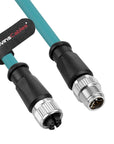 Alvin's Cables M12 X-Code 8 Pin Male to Female Ethernet Cable Cat6a Shielded for Cognex Basler Keyence Industrial Camera High Flex Drag-Chain, Green