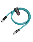Alvin's Cables M12 X-Code 8 Pin Male to Female Ethernet Cable Cat6a Shielded for Cognex Basler Keyence Industrial Camera High Flex Drag-Chain, Green