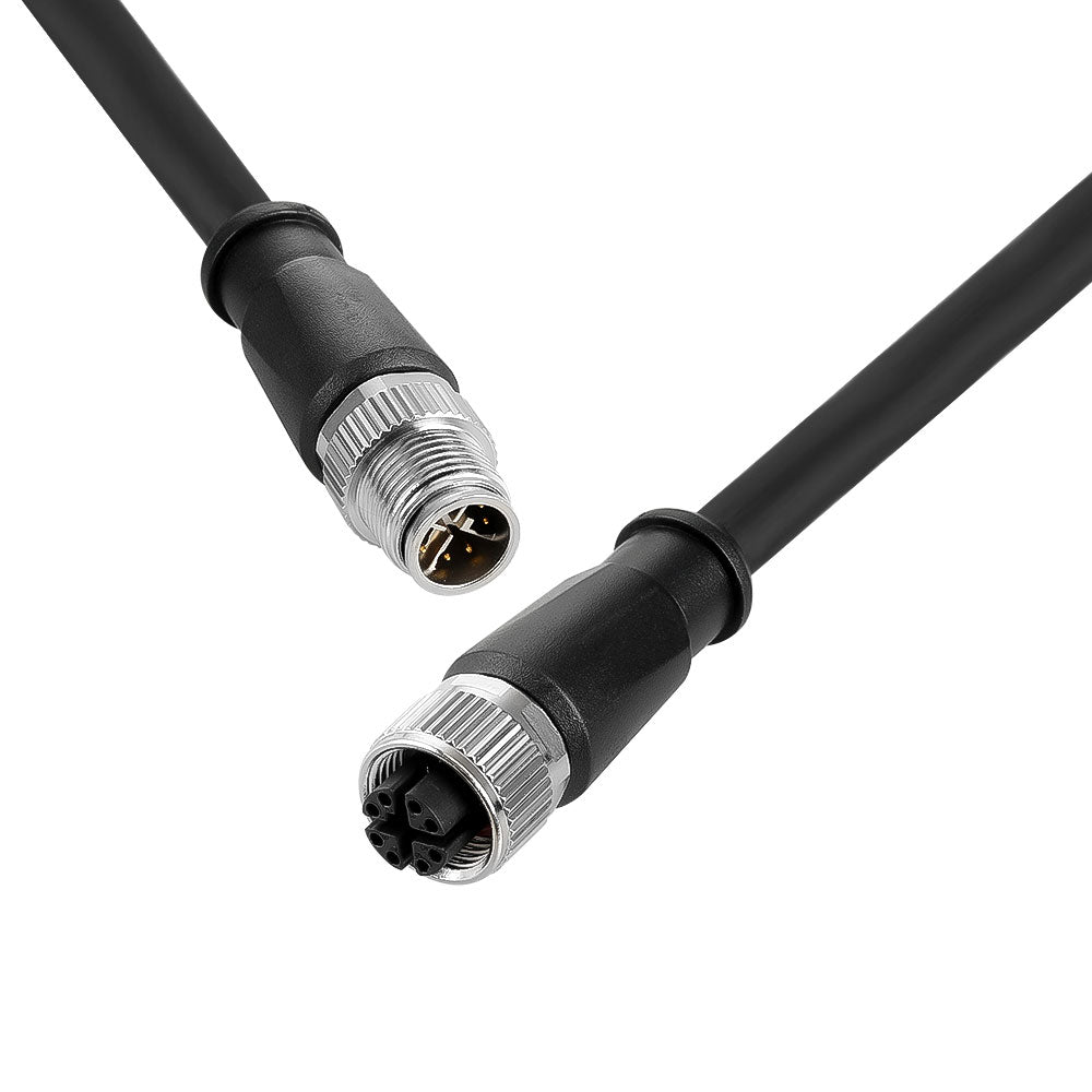 Alvin's Cables M12 X-Code 8 Pin Male to Female Ethernet Cable Cat6a Shielded for Cognex Basler Keyence Industrial Camera High Flex Drag-Chain