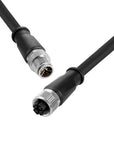 Alvin's Cables M12 X-Code 8 Pin Male to Female Ethernet Cable Cat6a Shielded for Cognex Basler Keyence Industrial Camera High Flex Drag-Chain