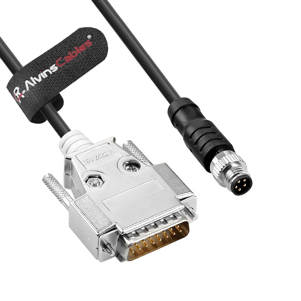 Alvin's Cables Cognex CCB-M8DSIO-00 M8 5-Pin B-Code to DB15 I/O Cable, High Flex Drag Chain, for Cognex in-Sight 8000 /Micro Series Industrial Vision System