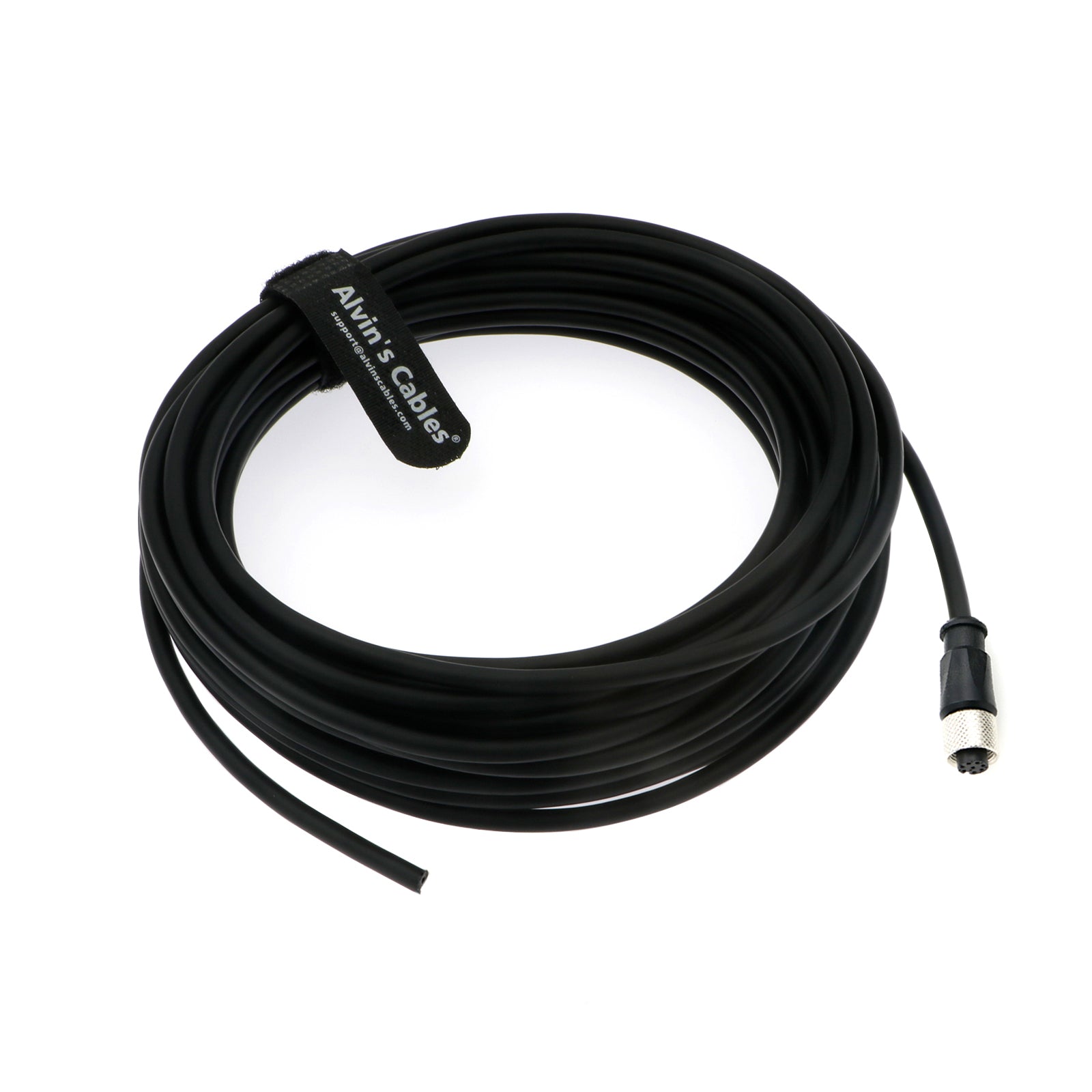 Alvin&#39;s Cables M12 Cable 8 Pin Female Aviation Socket Shielded Electrical Cable for Cognex Industrial Camera, Industrial Device Network, Industrial Automation Control