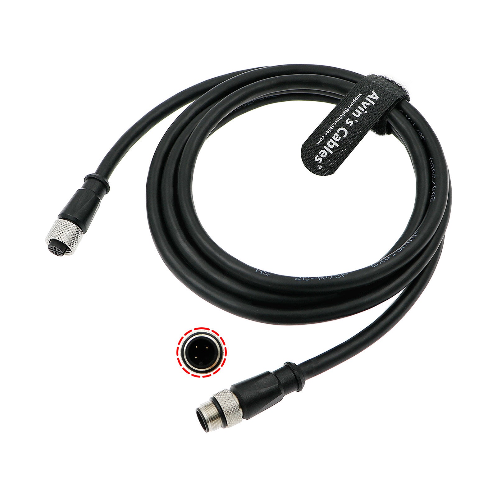 Alvin's Cables M12 A-Code 3 Pin Male to 3 Pin Female Sensor Actuator