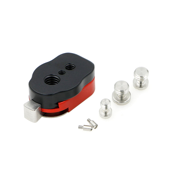 Alvin's Cables Mini Quick Release Plate Kit with 3/8" 1/4" Screws for Camera, Monitor, Tripod, Stabilizer, Gimbal, Monopods, Magic Arm, Flash Bracket, QR Plate System RED-A0122