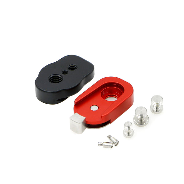 Alvin's Cables Mini Quick Release Plate Kit with 3/8" 1/4" Screws for Camera, Monitor, Tripod, Stabilizer, Gimbal, Monopods, Magic Arm, Flash Bracket, QR Plate System RED-A0122