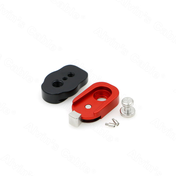 Alvin's Cables Mini Quick Release Plate Kit with 3/8" 1/4" Screws for Camera, Monitor, Tripod, Stabilizer, Gimbal, Monopods, Magic Arm, Flash Bracket, QR Plate System RED-A0122