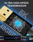 Alvin's Cables 8K 2.1 Micro-HDMI to Full HDMI Braided Cable, D to A Coiled HDMI for Atomos-Ninja-V for Canon-R5C R5 R6, for Sony A7RIII A7II A7M3 A7R IV A6500, for FUJIFILM X-T4 X-T3(18 to 28 Inch)