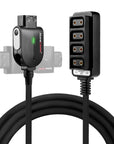 Alvin's Cables Smart D-tap Splitter Cable Ultra Soft Smart Dtap Male to 4 Port Dtap Female Power Supply for V-Mount Camera Battery P-tap Power Hub for ARRI RED Teradek SmallHD SmallRig