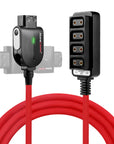Alvin's Cables Smart D-tap Splitter Cable Ultra Soft Smart Dtap Male to 4 Port Dtap Female Power Supply for V-Mount Camera Battery P-tap Power Hub for ARRI RED Teradek SmallHD SmallRig