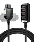 Alvin's Cables Smart D-tap Splitter Cable, Soft Braided Dtap Male to 4 Port Dtap Female Power Cable for ARRI RED Teradek SmallHD SmallRig for V-Mount Battery