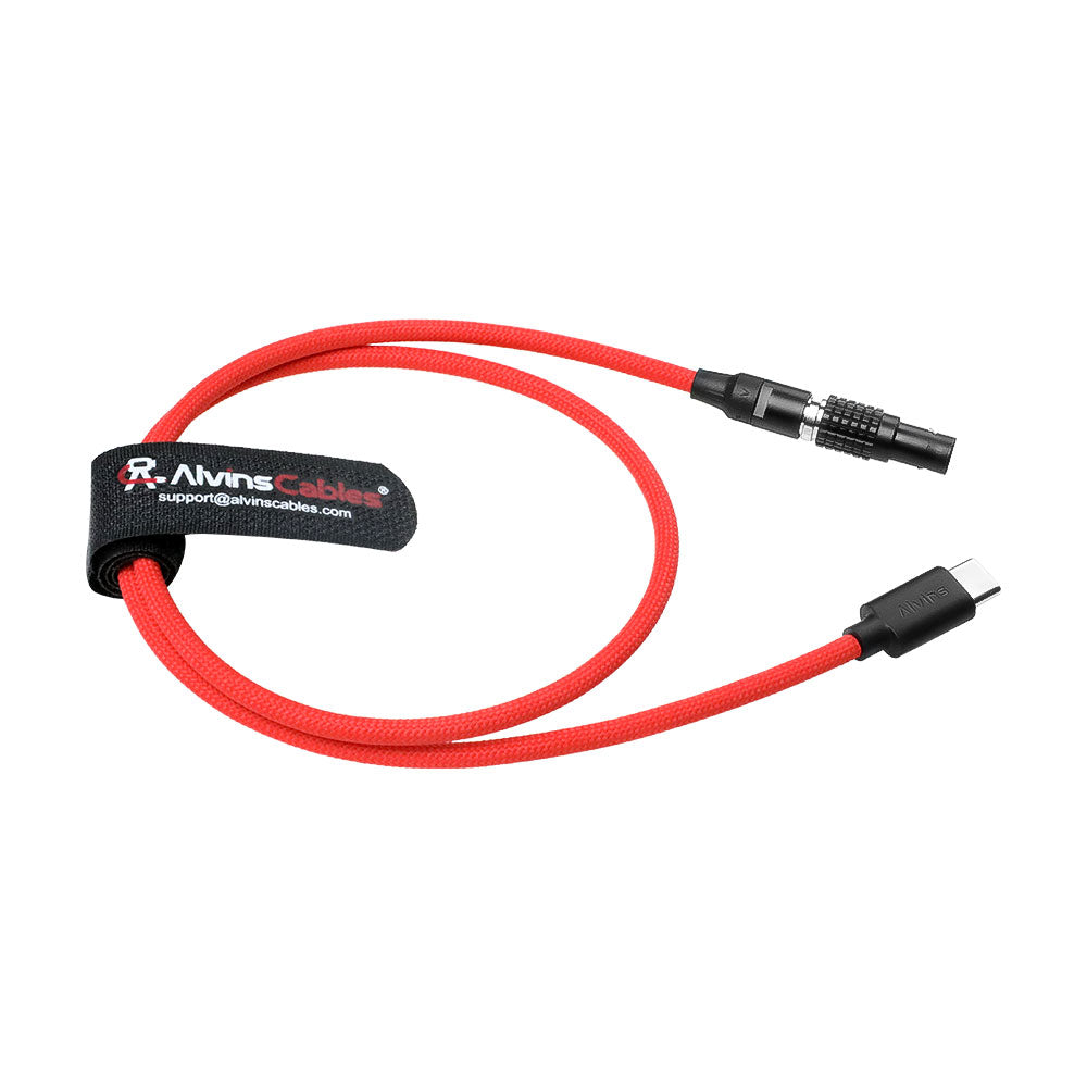Alvin&#39;s Cables Braided USB-C Type-C to 2 Pin 12V Fast Charging Power Cable for Tilta|Teradek|SmallHD|Z-CAM|Blackmagic Pyxis 60cm|24inches, Black