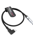 Alvin’s Cables Right Angle PD USB-C Type-C to 2 Pin Male Power Cable Fast Charging Cable for DJI Ronin| Tilta| Teradek| SmallHD| Z-CAM Cameras Monitor 45cm| 17.7 inches