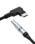 Alvin’s Cables Right Angle PD USB-C Type-C to 2 Pin Male Power Cable Fast Charging Cable for DJI Ronin| Tilta| Teradek| SmallHD| Z-CAM Cameras Monitor 45cm| 17.7 inches