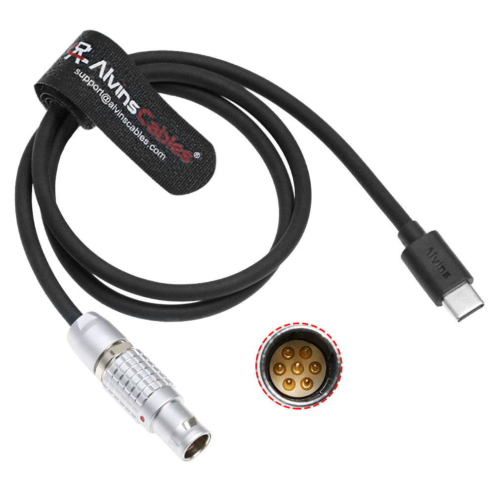Alvin’s Cables Control Cable for Arri Alexa Mini Camera, for DJI Focus Pro, EXT 7 Pin to Type-C USB-C Control Cable 50cm|19.7in