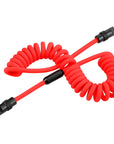 Alvin's Cables USB-C Cable, Personalized PD Fast Charging Cord with Data Transfer for iPhone, iPad, Android, Laser Engraving Custom Text,Logo Ultra-Soft Coiled Cable, Black/Red
