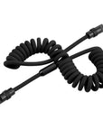 Alvin's Cables USB-C Cable, Personalized PD Fast Charging Cord with Data Transfer for iPhone, iPad, Android, Laser Engraving Custom Text,Logo Ultra-Soft Coiled Cable, Black/Red