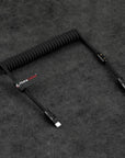Alvin's Cables USB-C Cable, Personalized PD Fast Charging Cord with Data Transfer for iPhone, iPad, Android, Laser Engraving Custom Text,Logo Ultra-Soft Coiled Cable, Black/Red