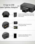 Alvin's Cables D Tap P Tap to USB 5V Adapter Converter Dtap Male to Female 5V USB Female Connector for Phone Camera Monitor 2 Pcs
