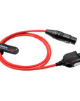 Alvin's Cables Alvins Smart D-Tap to XLR 4 Pin Female Braided Power Cable for Sony VeniceF55|SXS, for Blackmagic URSA Mini Pro, Tvlogic Monitor, Ultra Flexible, 1M|39.4inches