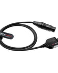 Alvin's Cables Alvins Smart D-Tap to XLR 4 Pin Female Braided Power Cable for Sony VeniceF55|SXS, for Blackmagic URSA Mini Pro, Tvlogic Monitor, Ultra Flexible, 1M|39.4inches