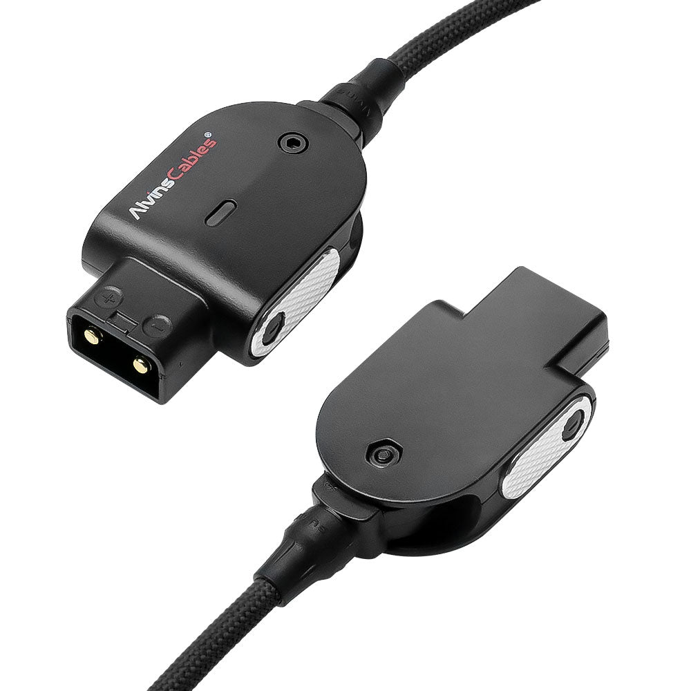 Alvin&#39;s Cables Alvins Smart D-Tap to XLR 4 Pin Female Braided Power Cable for Sony VeniceF55|SXS, for Blackmagic URSA Mini Pro, Tvlogic Monitor, Ultra Flexible, 1M|39.4inches