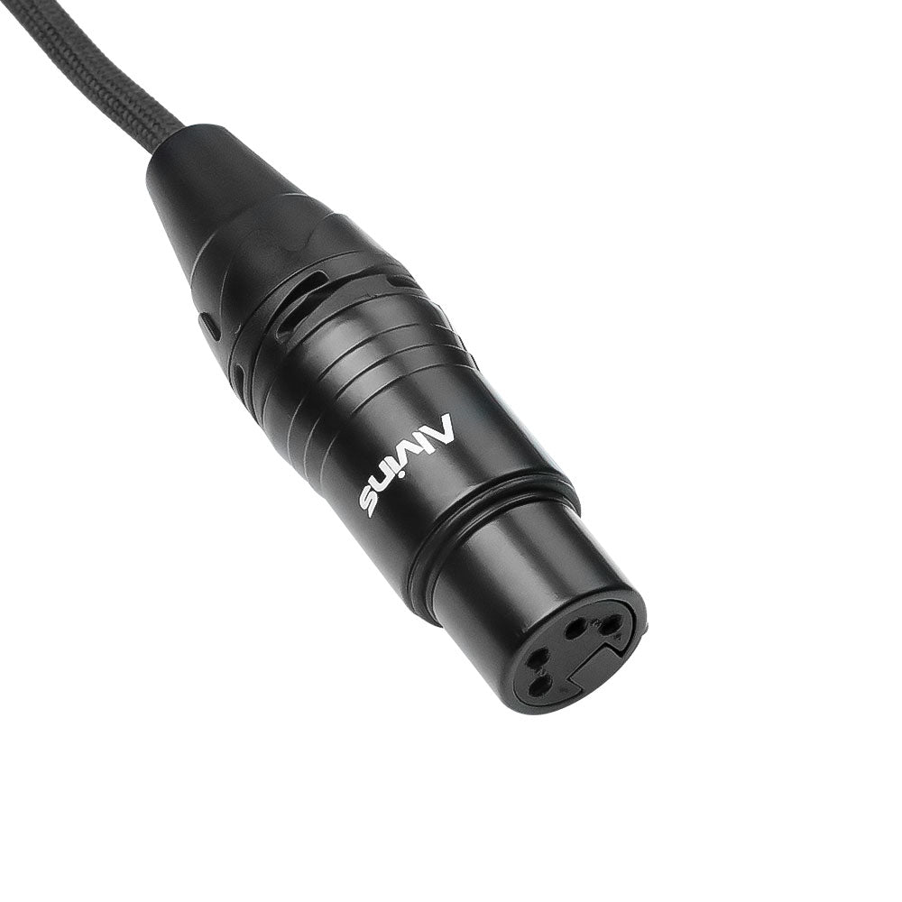 Alvin&#39;s Cables Alvins Smart D-Tap to XLR 4 Pin Female Braided Power Cable for Sony VeniceF55|SXS, for Blackmagic URSA Mini Pro, Tvlogic Monitor, Ultra Flexible, 1M|39.4inches
