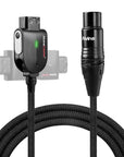 Alvin's Cables Alvins Smart D-Tap to XLR 4 Pin Female Braided Power Cable for Sony VeniceF55|SXS, for Blackmagic URSA Mini Pro, Tvlogic Monitor, Ultra Flexible, 1M|39.4inches
