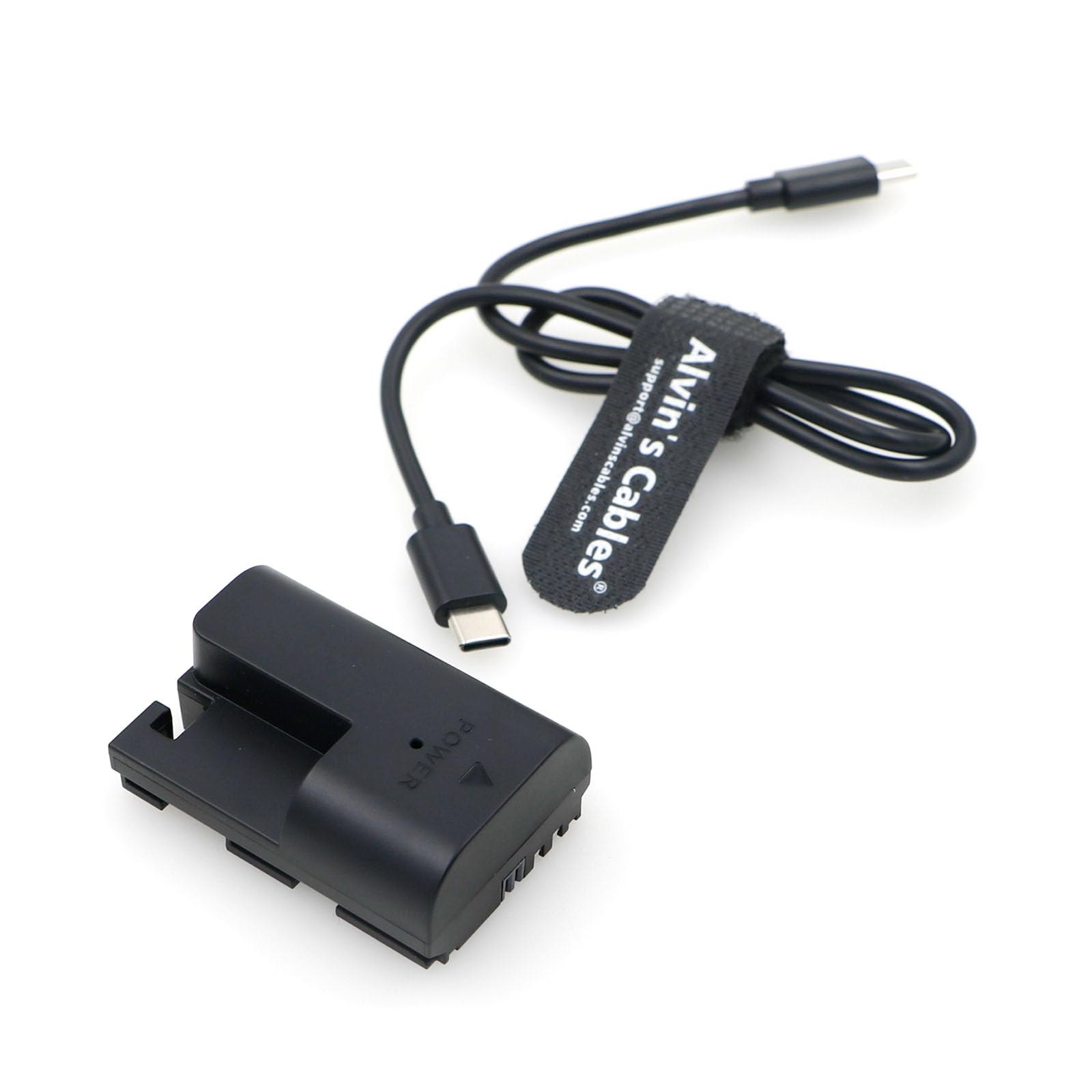Alvin&#39;s Cables LP-E6 Dummy Battery with PD Type-C Power Cable LP-E6 Battery Replacement Cable for Canon EOS 80D 70D 60D 6D 7D2 7D 5DSR 6D2 5D Mark II III IV Cameras