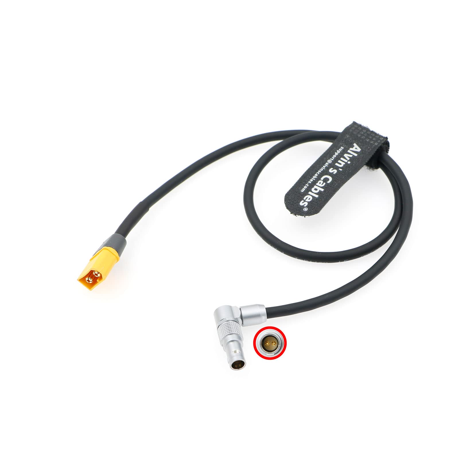 Alvin&#39;s Cables XT60H Male to 2-Pin Male Power Cable for Cinegears Follow Focus Motor 51cm|20inches