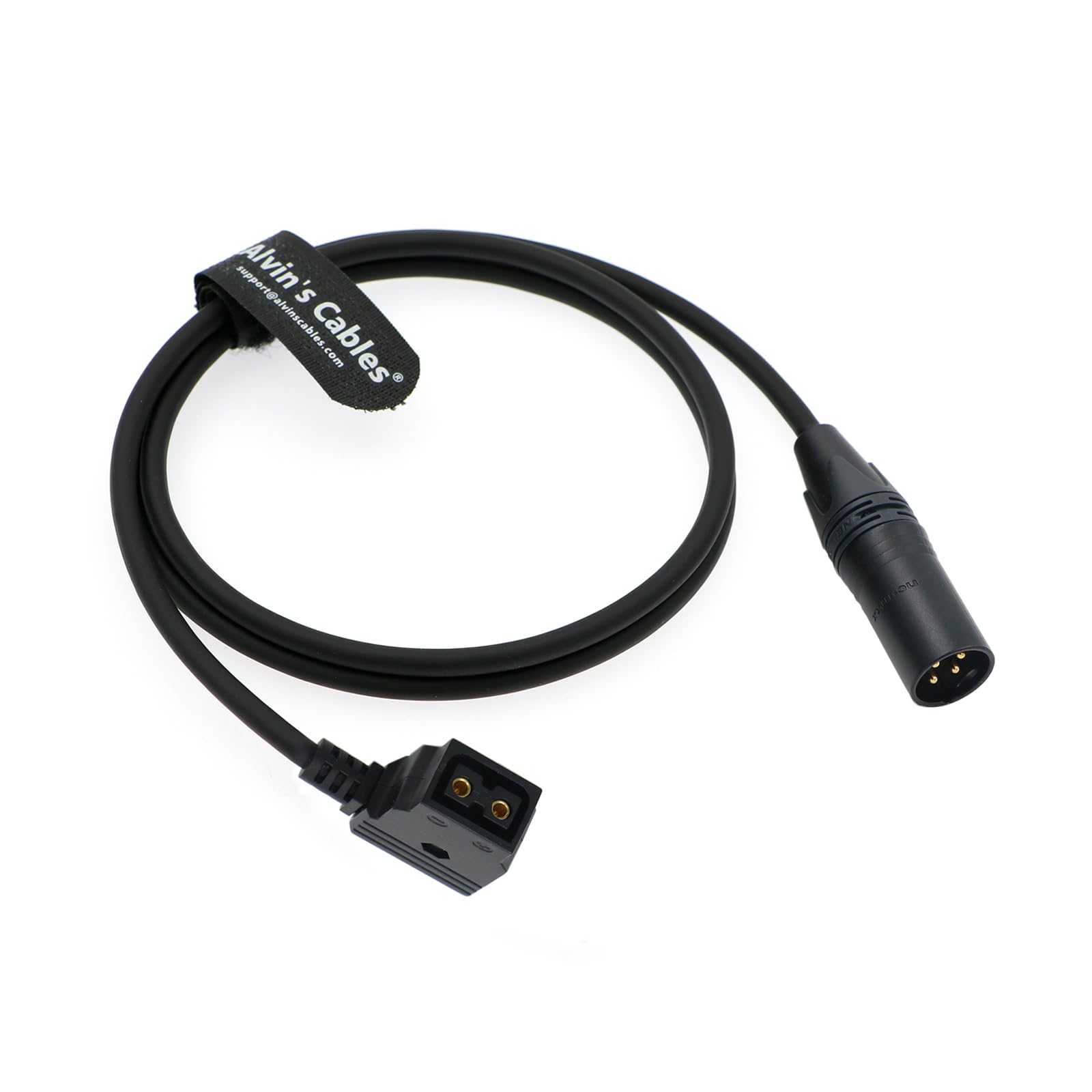 Alvin's Cables XLR 4 Pin Male to D-tap Female Power Cable Conversion Cable for Gold Mount V-Mount Battery 1M/39.4inches
