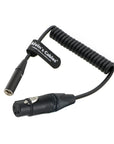 Alvin's Cables Mini XLR 3 Pin Male to XLR 3 Pin Female Coiled Audio Cable for Blackmagic Pocket Cinema Camera BMPCC 4K/6K, Video Assist 4K, Sharp 8K Cam
