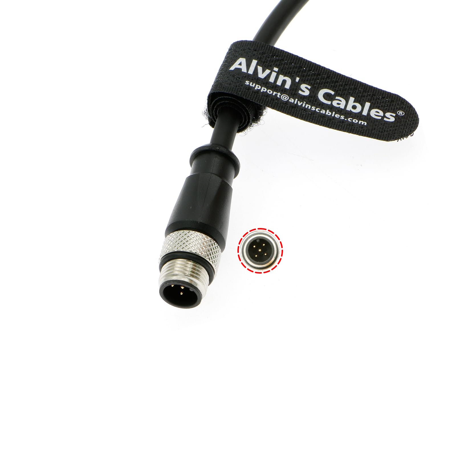 Alvin's Cables M12 A-Code 5 Pin Male to Female Aviation Sensor Connector Industrial Shielded Cable for Sensor Devices| Network 2M/6.5Ft
