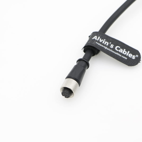 Alvin's Cables DataMan 260 Reader Serial Power IO Cable M12 A-Code 12 Pin Female to Open Flying Leads for Cognex Industrial Camera