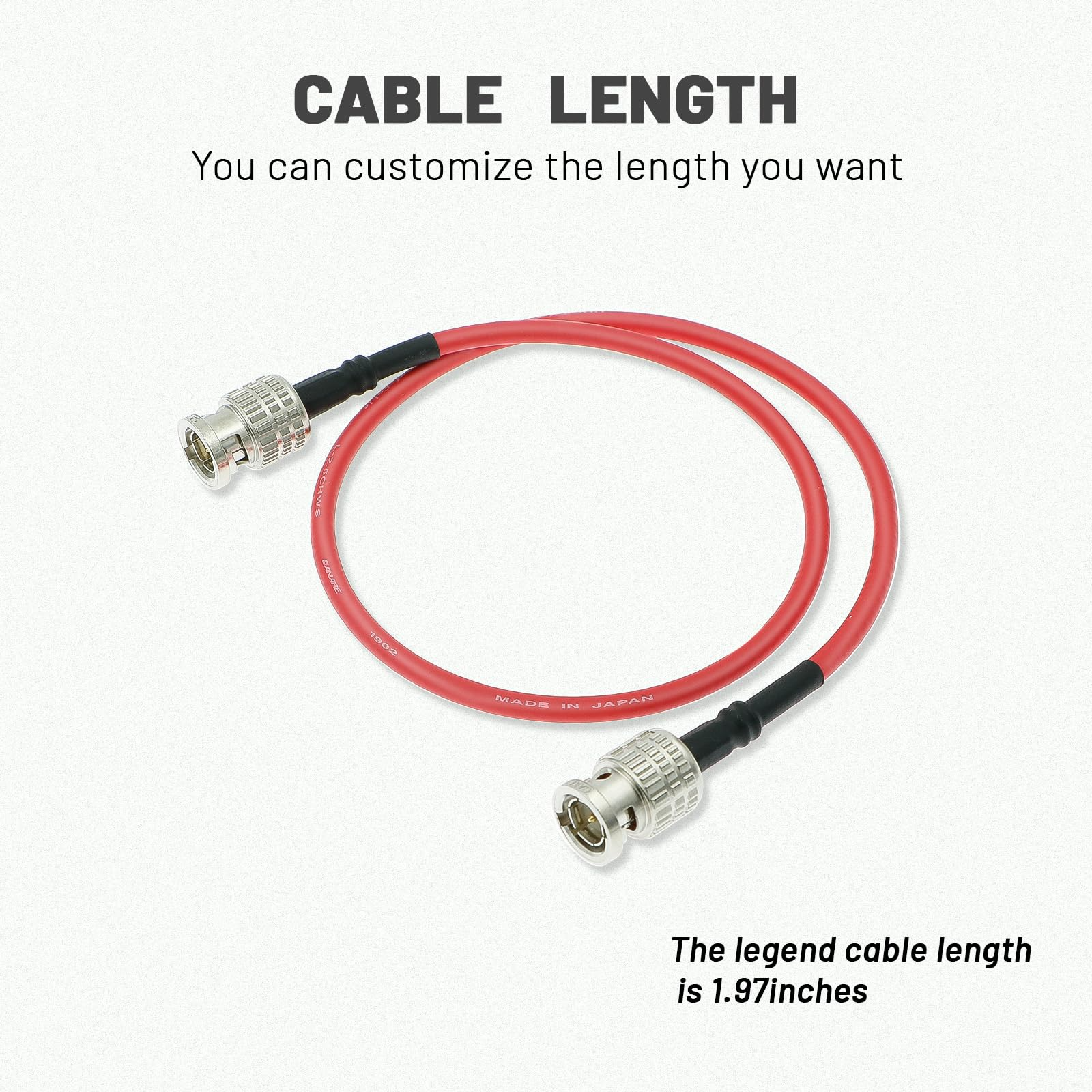 Alvin’s Cables 12G BNC-Cable HD SDI Flexible Shielded Coaxial Cord 75Ohm BNC Male to Male for 4K Video Camera 50CM|19inches