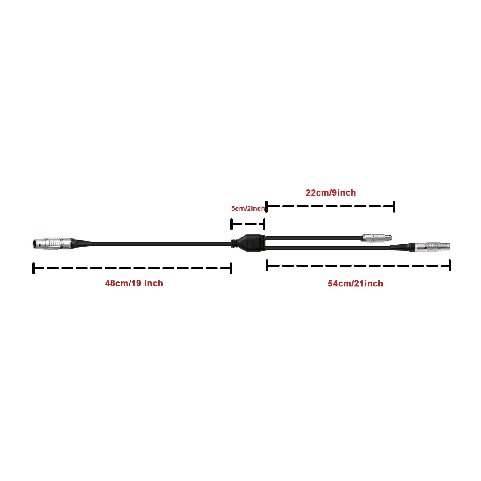 Alvin&#39;s Cables Power Control Cable for Preston Digital Micro Force and Lens Motor, ARRI Camera Compatible with Preston 1221 Y-Cable