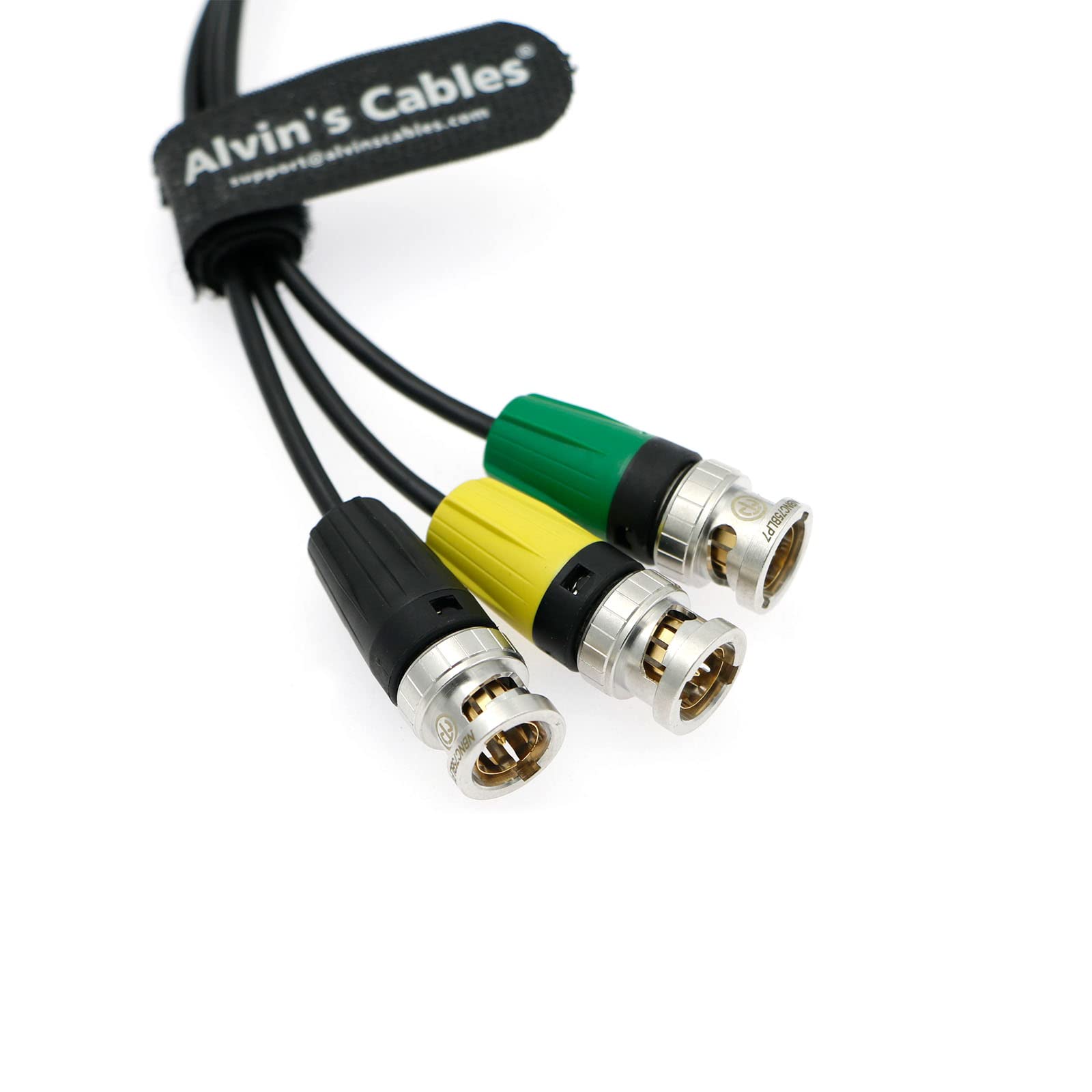 Alvin&#39;s Cables RED DSMC2 Camera Sync Cable 00B 4 Pin to 3BNC for Timecode Genlock Trigger 60CM| 23.6inches