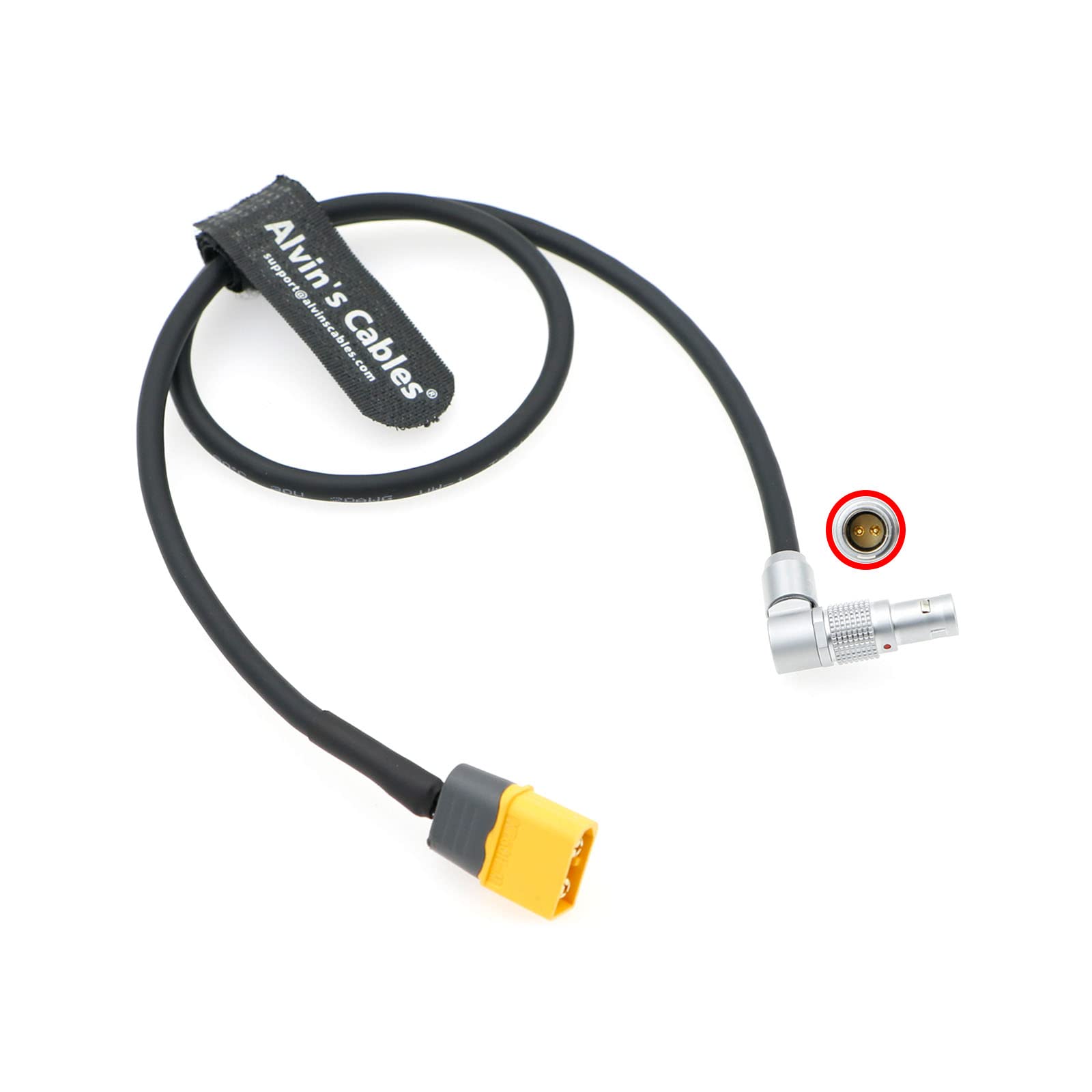 Alvin&#39;s Cables XT60H Male to 2-Pin Male Power Cable for Cinegears Follow Focus Motor 51cm|20inches