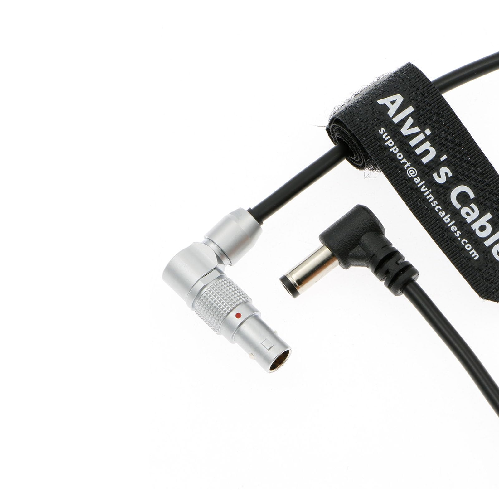 Alvin's Cables Zacuto Kameleon EVF Draaibare Haakse 4 Pin Mannelijke naar Reverse D-tap Voedingskabel 18in/45cm Alvin's Cables Zacuto Kameleon EVF Draaibare Haakse 4 Pin Mannelijke naar Reverse D-tap Voedingskabel 18in/45cm