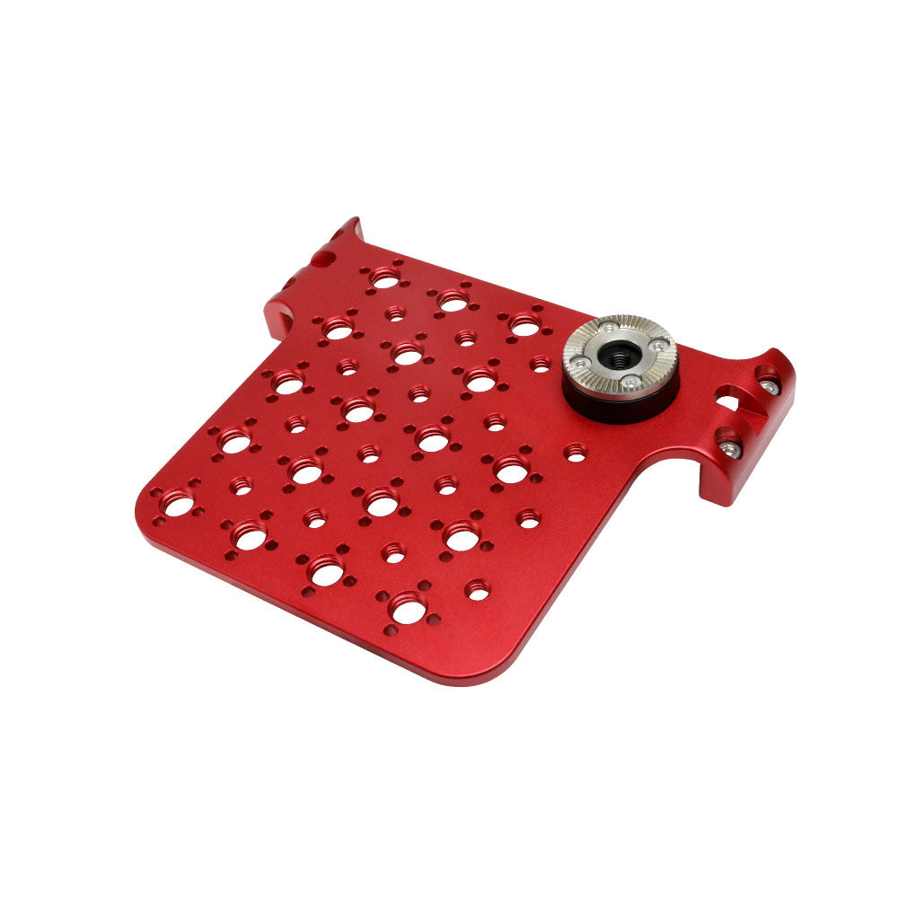 Alvins 3 Side Extension Bracket Camera Shoe Mount for ARRI Alexa Mini Expansion Side Panel Camera Mounting Cheese Plate with M6 3/8&quot;-16 1/4&quot;-20 Thread, Red