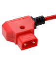 Alvin's Cables Dual-Sided NP-F Dummy Battery to Red Dtap Braided Ultra Flexible Coiled Power Cable for Atomos Ninja V|Atomos Shogun|SmallHD 702, for Sony NP-F550|F570|F770|F970, Red