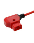 Alvin's Cables Dual-Sided NP-F Dummy Battery to Red Dtap Braided Ultra Flexible Coiled Power Cable for Atomos Ninja V|Atomos Shogun|SmallHD 702, for Sony NP-F550|F570|F770|F970, Red