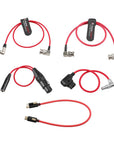 Alvin's Cables Set for Blackmagic Pysix – 12G SDI, Lock USB-C, 2Pin to D-tap Power Cord, mini XLR 3Pin to XLR 3Pin Female Audio Cord, 3.5mm TRS to BNC Timecode Cable