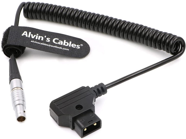 Alvin's Cables 7-poliger Stecker auf gewendeltes D-Tap-Stromkabel für ARRI cforce RF-Motor | cmotion cPRO-Motor| Kamera CAM