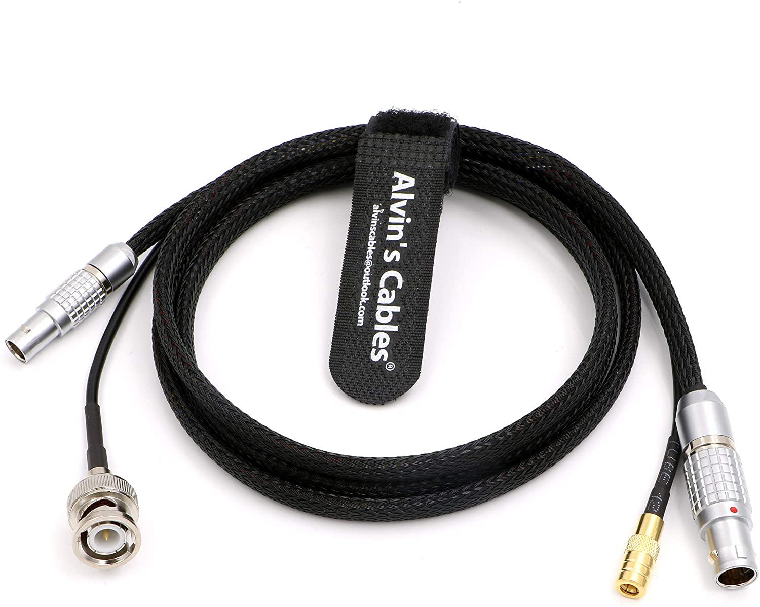 Alvin’s Cables TRINITY Joystick Main Cable with BNC-SMB Cable BNC Male to SMB Female and 1B 8 Pin to 0B 7 Pin Cable Kit for ARRI TRINITY Joystick K2.0014805 43in/110cm