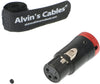 Low-Profile XLR 3 Pin Female Original Connector for Audio Devices Alvin’s Cables Blue/Red/Green/Black