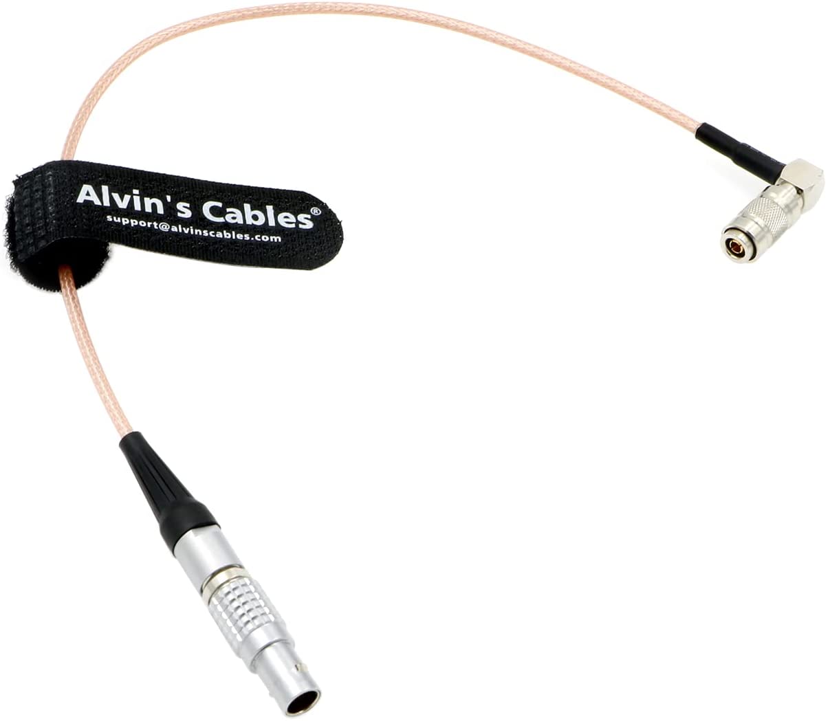 Timecode Cable for Canon R5C from Ambient Nanolockit 5 Pin Male to Right Angle DIN Time-Code Cable Alvin&#39;s Cables 30cm|12in