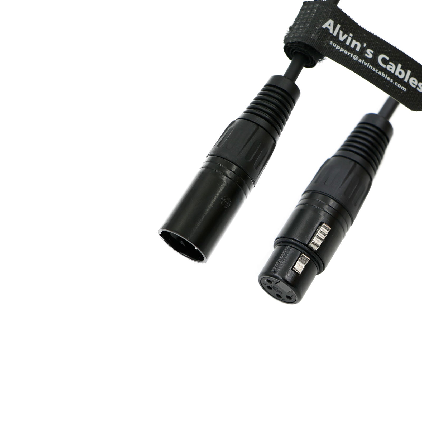 Alvin&#39;s Cables XLR 4 Pin Male to XLR 4 Pin Female Power Cable for Sony Venice|F55|SXS Camera, for Canon C300 Mkiii|C500 Mkii, Blackmagic Ursa Mini Pro 2M/6.56ft